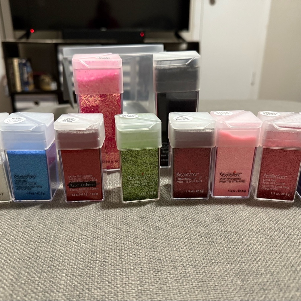 Recollections Glitter Collection - Blue, Red, Green, Pink
